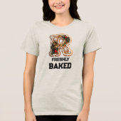 Kerstmis Gebakskoek Initiële Letter R Tri-Blend Shirt (Voorkant)
