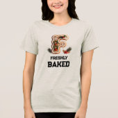 Kerstmis Gebakskool Letter F Tri-Blend Shirt (Voorkant)