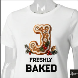 Kerstmis Gebakskool Letter J Tri-Blend Shirt