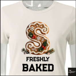 Kerstmis Gebakskool Letter S Tri-Blend Shirt