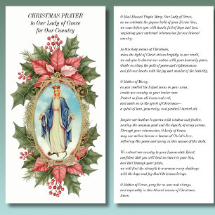 Kerstmis Gebed Onze Lieve Vrouw van Genade Poinset