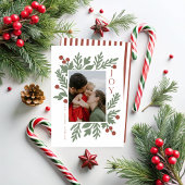 Kerstmis gebladerte vreugde vakantie / kerst foto feestdagenkaart