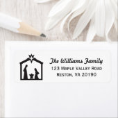 Kerstmis Geboorte Adresetiketten Etiket (Insitu)