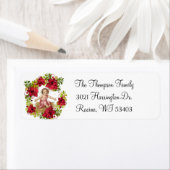 Kerstmis Geboorte Baby Jesus krans Etiket (Insitu)