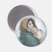 Kerstmis Geboorte de Madonna en kind Jezus Magneet (Voorkant / Achterkant)