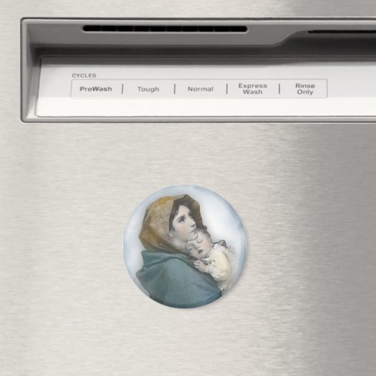 Kerstmis Geboorte de Madonna en kind Jezus Magneet (Insitu (Vaatwasser))