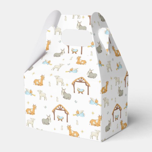 Kerstmis Geboorte Favor Gift Box Bedankdoosjes (Voorkant Zijde)