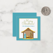 Kerstmis Geboorte Gift Enclosure Kaarten Notitiekaartje (Voorkant / Achterkant in situ)
