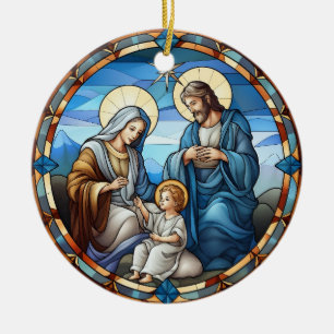 Kerstmis Geboorte Heilige Familie Keramisch Ornament