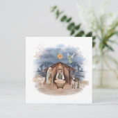 Kerstmis geboorte Jezus Christus In Kaart (Staand voorkant)