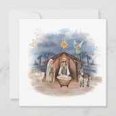 Kerstmis geboorte Jezus Christus In Kaart (Voorkant)