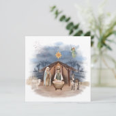 Kerstmis geboorte Jezus doop I Kaart (Staand voorkant)