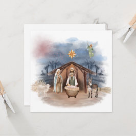 Kerstmis geboorte Jezus doop Religieus Kaart