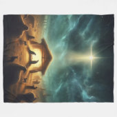 Kerstmis/Geboorte/Jezus Fleece Deken (Voorkant (Horizontaal))