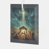 Kerstmis/Geboorte/Jezus Glas Ornament (Voorkant links)