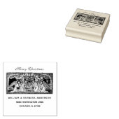 Kerstmis Geboorte Jezus Maria Joseph Engelen Rubberstempel (Gestempeld)