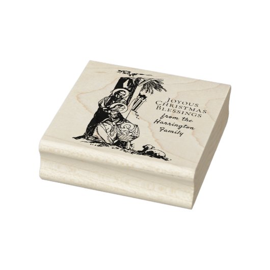 Kerstmis Geboorte Jezus Maria St. Joseph Katholiek Rubberstempel (Stempel)
