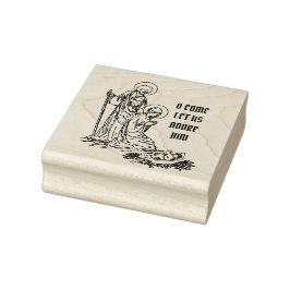 Kerstmis Geboorte Jezus Maria St. Joseph Katholiek Rubberstempel