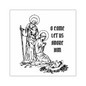 Kerstmis Geboorte Jezus Maria St. Joseph Katholiek Rubberstempel (Afrduk)