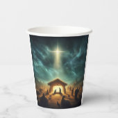 Kerstmis/Geboorte/Jezus Papieren Bekers (Achterkant)