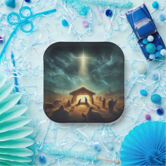 Kerstmis/Geboorte/Jezus Papieren Bordje (Feest)