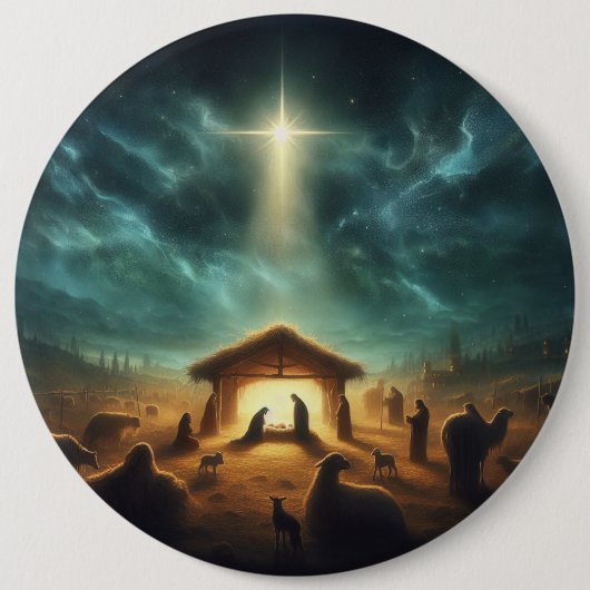 Kerstmis/Geboorte/Jezus Ronde Button 6,0 Cm (Voorkant)