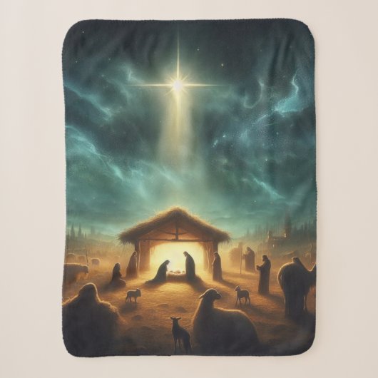Kerstmis/Geboorte/Jezus Sherpa Deken (Voorkant)
