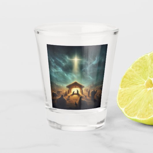 Kerstmis/Geboorte/Jezus Shot Glas (Voorkant)