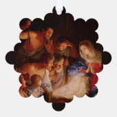 Kerstmis Geboorte Kunst Ornament Kaart (Achterkant)