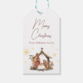 Kerstmis Geboorte Scène Gift Labels Cadeaulabel (Voorkant)