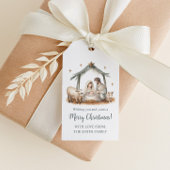 Kerstmis Geboorte Scène Gift Labels Cadeaulabel