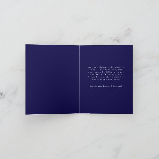 Kerstmis Geboorte Scène Glorie aan God Christelijk Feestdagen Kaart (Binnen)