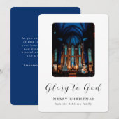 Kerstmis Geboorte Scène Glorie aan God Christelijk Feestdagenkaart (Voorkant / Achterkant)