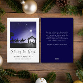 Kerstmis Geboorte Scène Glorie aan God Christelijk Feestdagenkaart