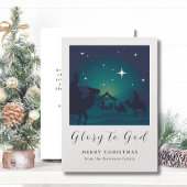 Kerstmis Geboorte Scène Glorie aan God Feestdagenkaart
