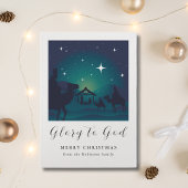 Kerstmis Geboorte Scène Glorie aan God Feestdagenkaart