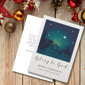 Kerstmis Geboorte Scène Glorie aan God Feestdagenkaart