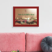 Kerstmis Geboorte Scène Inspirerend Quotes Canvas Afdruk (Insitu (Woonkamer))