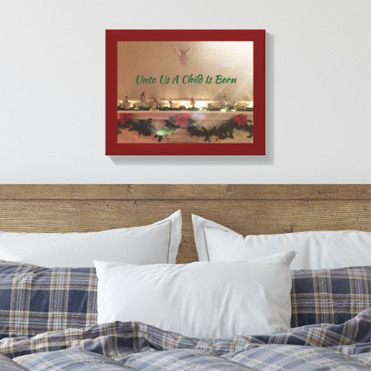 Kerstmis Geboorte Scène Inspirerend Quotes Canvas Afdruk (Insitu (Slaapkamer))