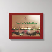 Kerstmis Geboorte Scène Inspirerend Quotes Canvas Afdruk (Voorkant)