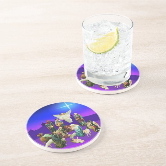 Kerstmis Geboorte Scène Onderzetters (Zijkant)