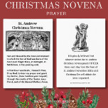 Kerstmis Geboorte St. Andrew Novena Gebed Heilig Plaatskaartje<br><div class="desc">Dit is een zeer mooie lijntekening van de Geboorte-scène als St. Jozef, en de Gezegende Maagd Maria, en engelen aanbidden de Baby Jezus. (Credit: CCWATERSHED.ORG) De St. Andrew Christmas Novena is gedrukt op de voorkant met een uitleg van de Novena op de achterkant. Het afbeelding van St. Andrew bevindt zich...</div>