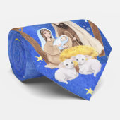 Kerstmis Geboorte Vakantie Stropdas (Opgerold)