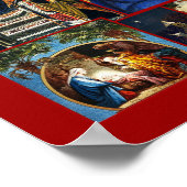 Kerstmis  geboorte van Christus Collage Poster (Hoek)