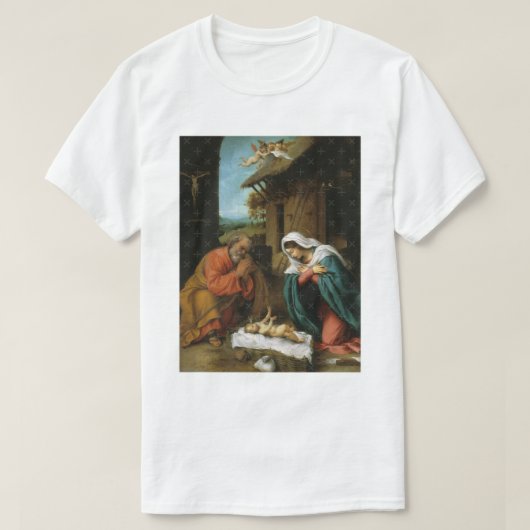 Kerstmis Geboorte van Jezus Lorenzo Lotto T-shirt (Design voorkant)
