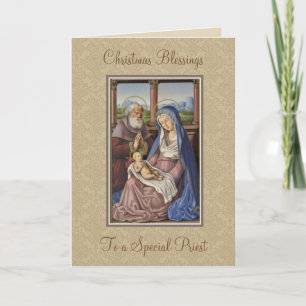 Kerstmis Geboorte van Jezus Vintage Religieus Feestdagen Kaart