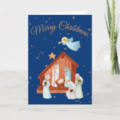 Kerstmis geboorte vreugde kaart (Voorkant)