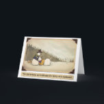 Kerstmis:  Geboorteplaats: Snowman Card Feestdagen Kaart<br><div class="desc">Viel het seizoen met dit vrolijke ontwerp van Happy Dapper.</div>