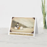 Kerstmis:  Geboorteplaats: Snowman Card Feestdagen Kaart<br><div class="desc">Viel het seizoen met dit vrolijke ontwerp van Happy Dapper.</div>