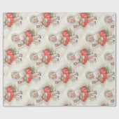 Kerstmis geboren om meisje te bakken cadeaupapier (Vlak)